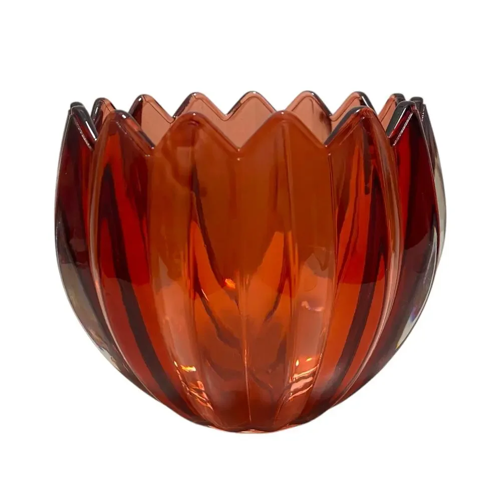 New in Box GODINGER Red Crystal Votive Holder with bonus tealight candle Vase
